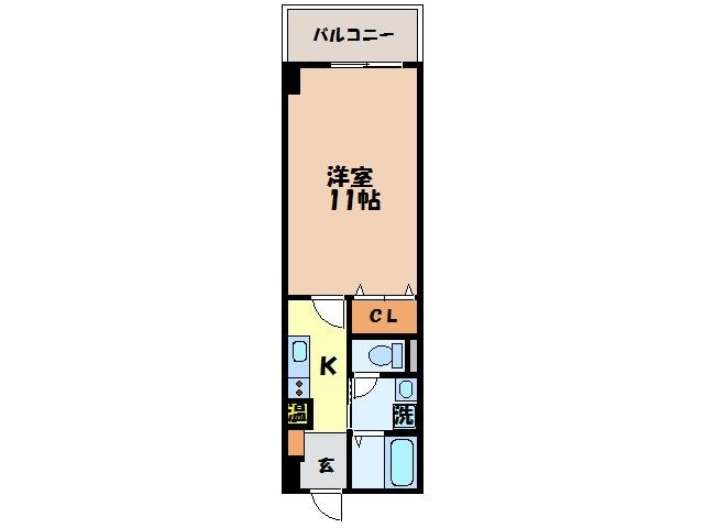 若葉町駅 徒歩2分 3階の物件間取画像