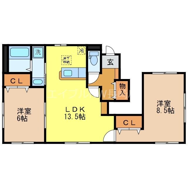 石神町 徒歩11分 1階の物件間取画像