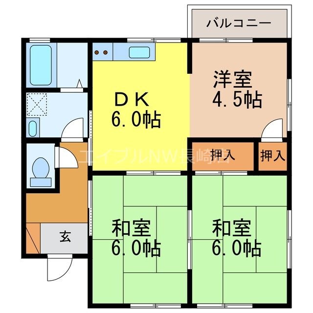 コーポ山下Ⅲの物件間取画像