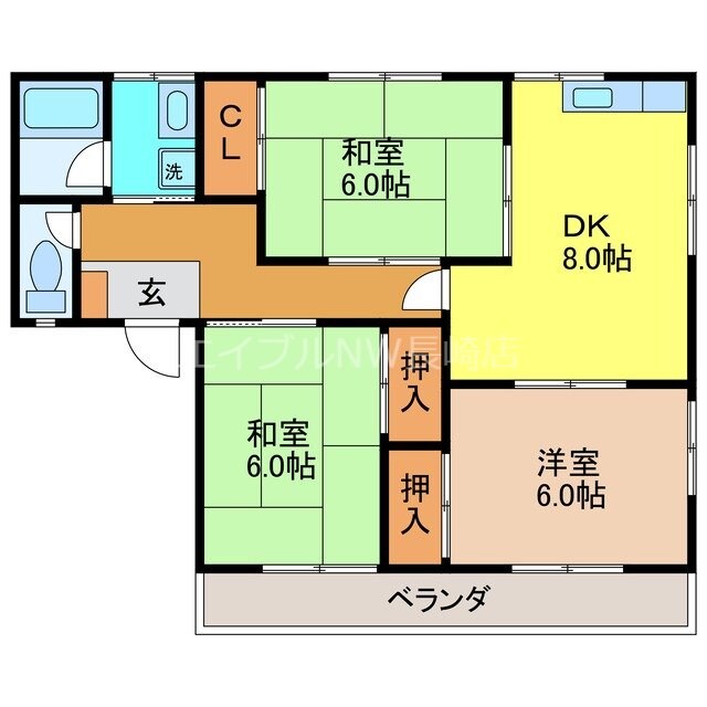 コーポラスハシグチの物件間取画像