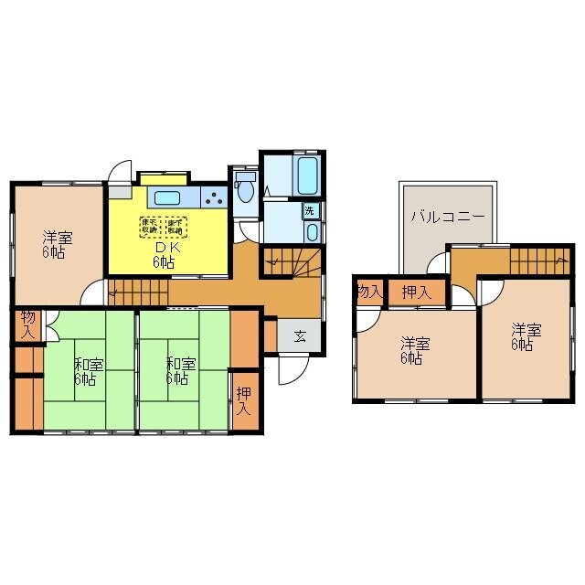 石橋駅 バス20分  大波止・深堀1丁目下車：停歩4分 1階の物件間取画像