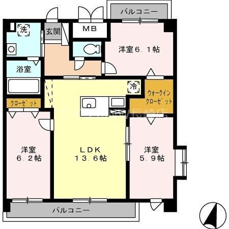 メルヴェーユ・Fの物件間取画像