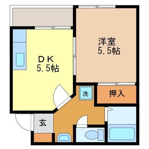 赤迫駅 徒歩7分 1階の物件間取画像