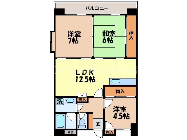 サンシャイン住吉の物件間取画像