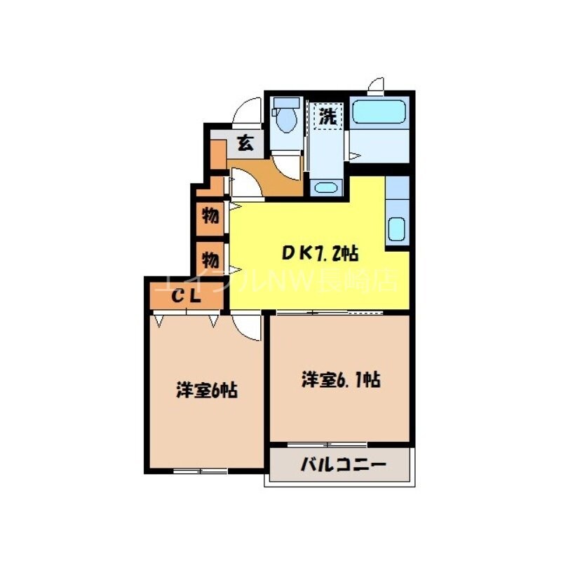 東諫早駅 徒歩26分 1階の物件間取画像