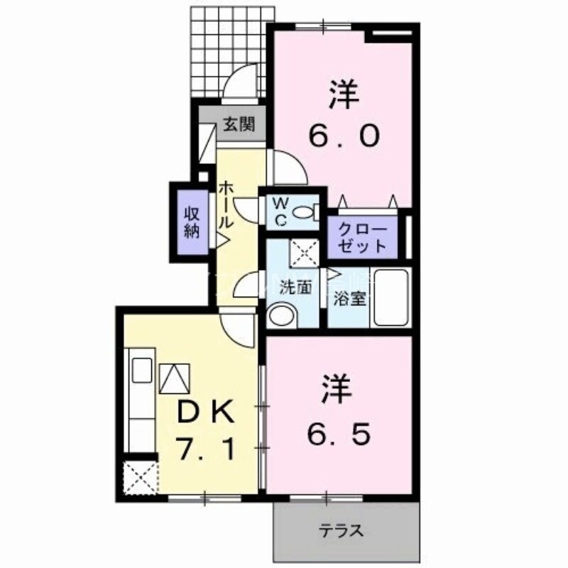 諫早東高校駅 徒歩27分 1階の物件間取画像