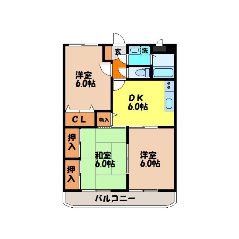 サンフラワーマンションの物件間取画像