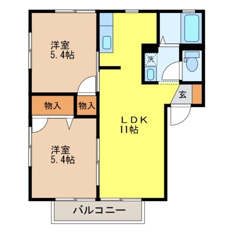 ハイム柿の木坂の物件間取画像