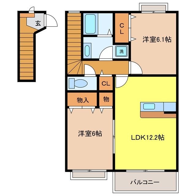 エクセル彩が丘の物件間取画像