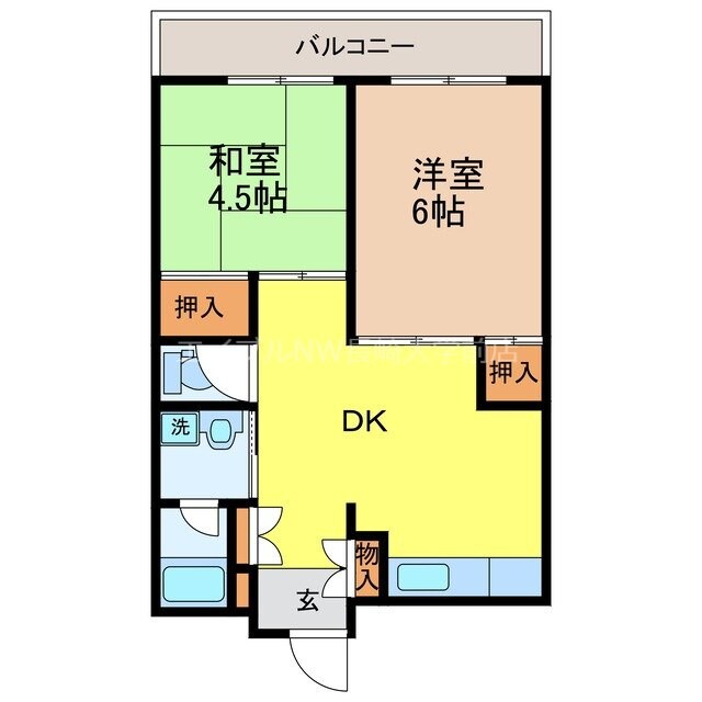 ロイヤルハイツ福山の物件間取画像