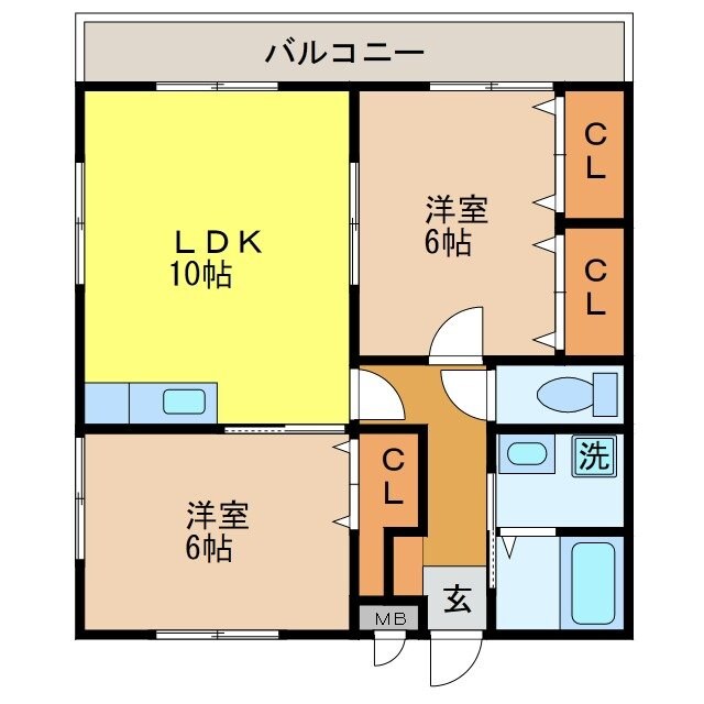 アビタシオン昭和の物件間取画像