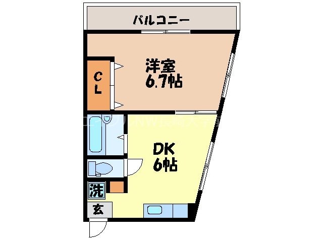 スカイハイツ清水の物件間取画像