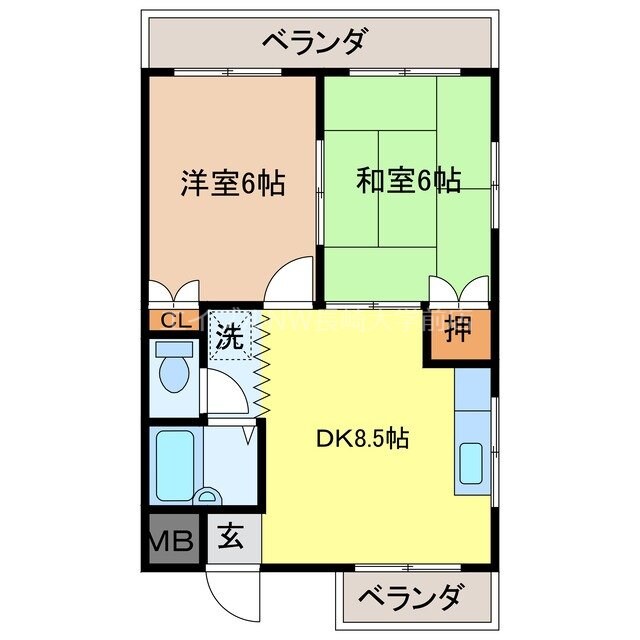 コーポルーシアールの物件間取画像