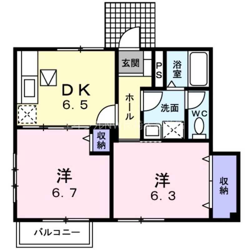 新大村駅 徒歩21分 1階の物件間取画像