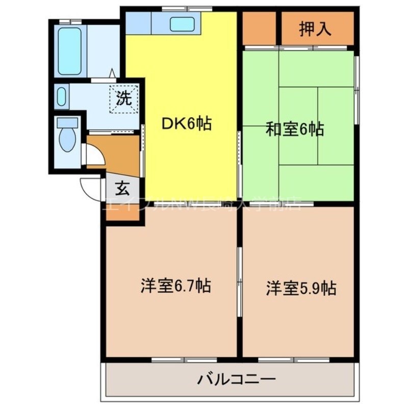 シャーメゾン桜　B棟の物件間取画像