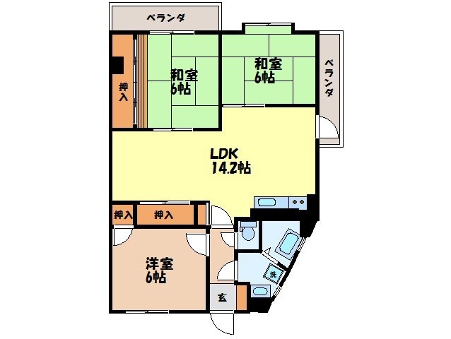 花杜の物件間取画像