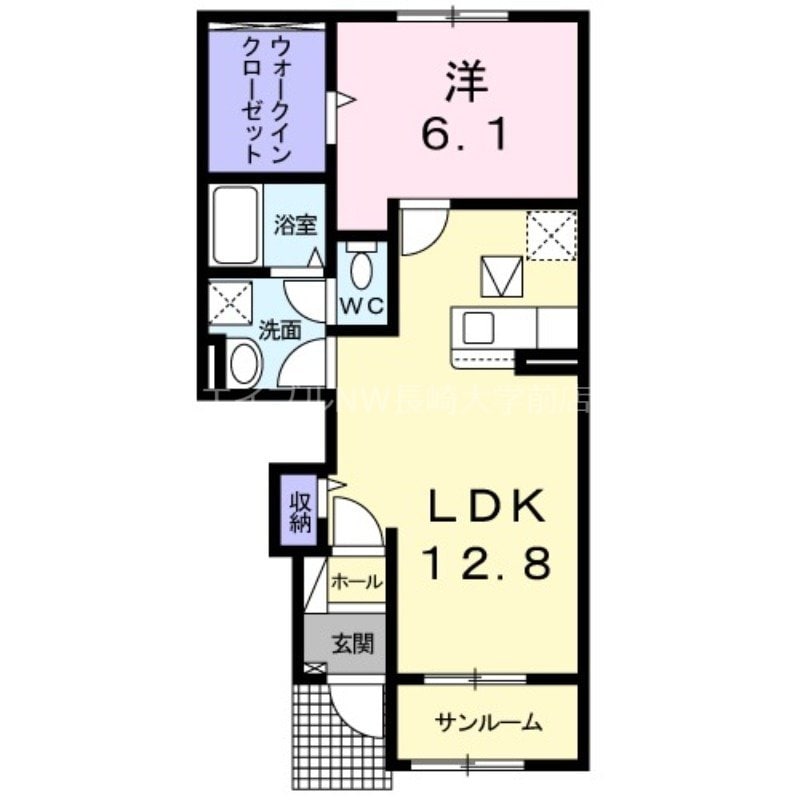 愛野駅 徒歩8分 1階の物件間取画像