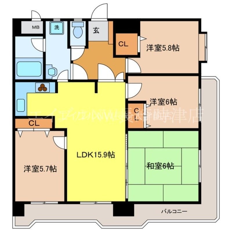 ライオンズマンション葉山の物件間取画像