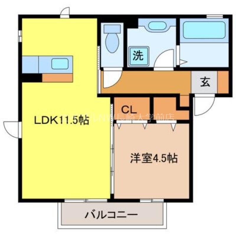 ヴェルジェ矢上の物件間取画像