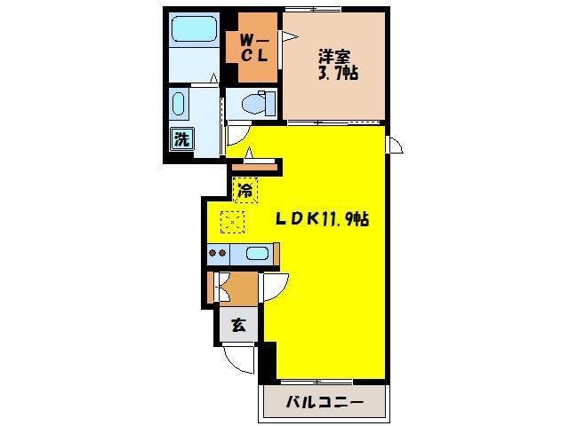 サザンクレメントJⅡの物件間取画像