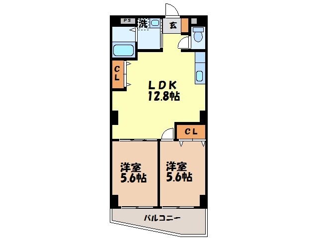 フカイフラットⅠの物件間取画像