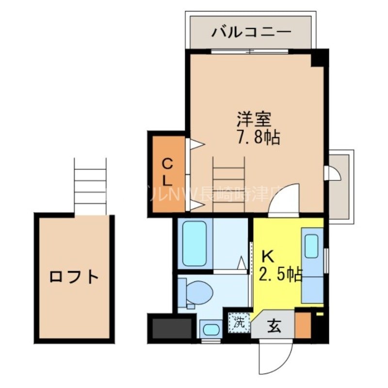 リファレンス長崎大学前の物件間取画像