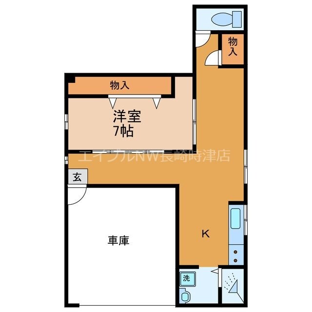 五島町駅 徒歩19分 1階の物件間取画像