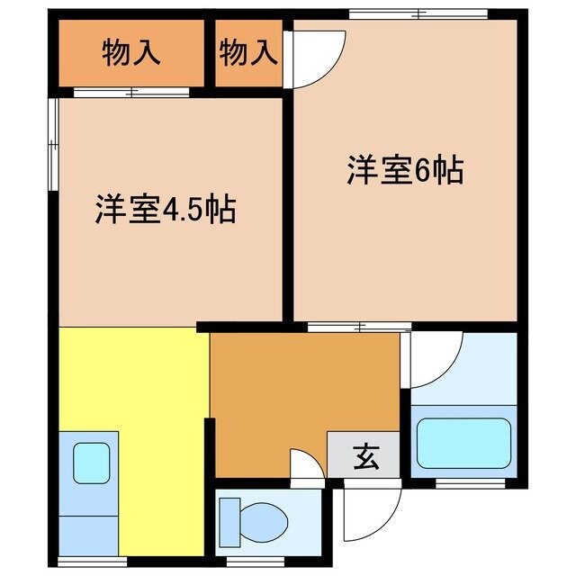 崇福寺駅 徒歩18分 1階の物件間取画像