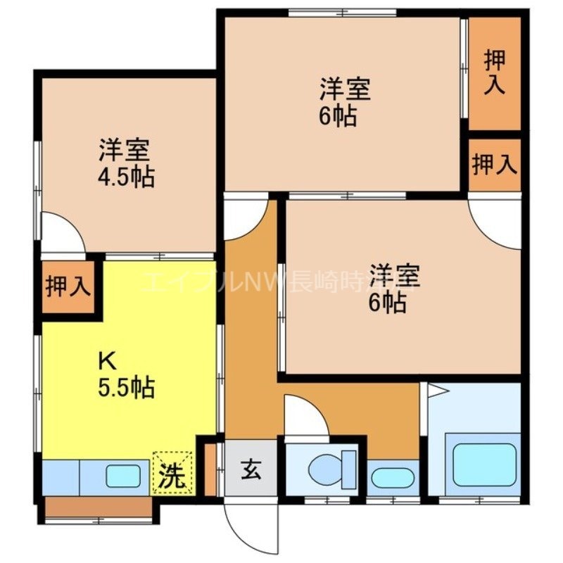 田上アパートの物件間取画像