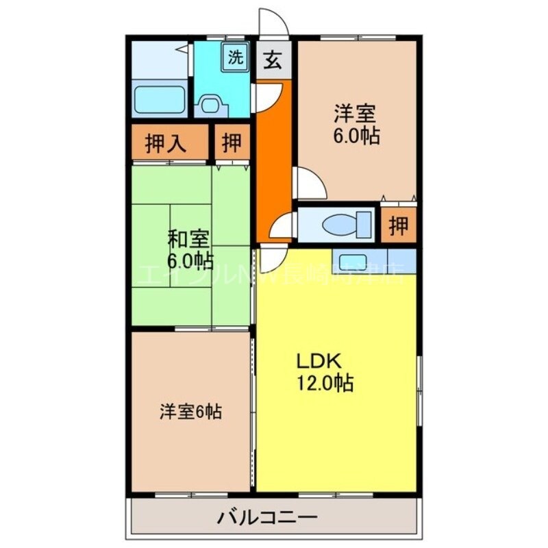 ロワールハイツの物件間取画像