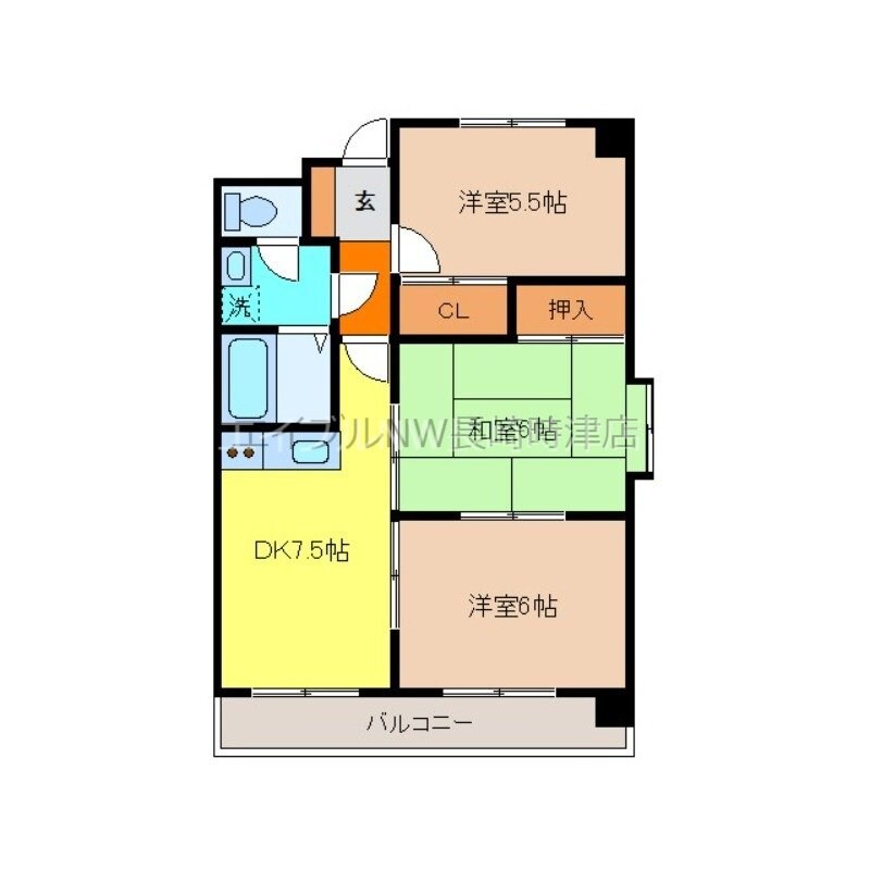 時津ロードマンションの物件間取画像