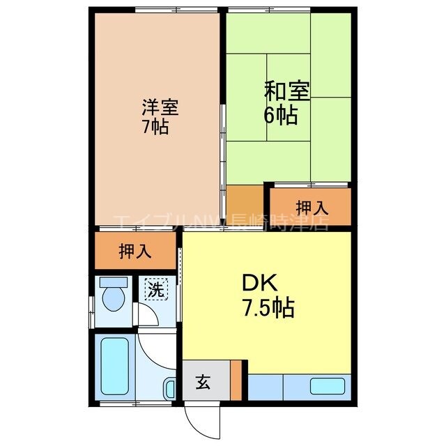 竜水荘の物件間取画像