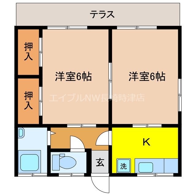 鍛冶町 徒歩2分 1階の物件間取画像