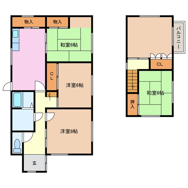 富貴ヶ丘戸建ての物件間取画像