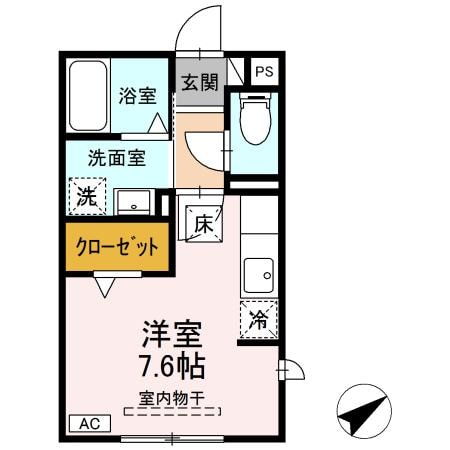 ソシア　ヴィルヌーヴ　Aの物件間取画像