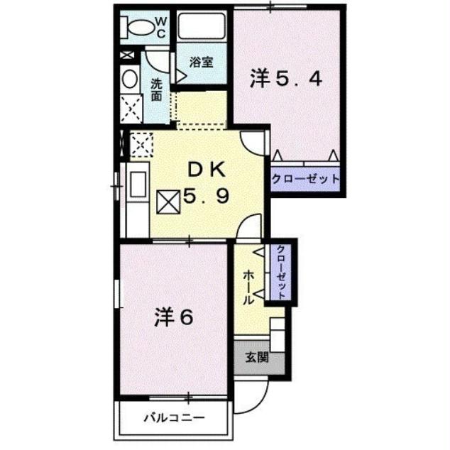 エクセレンス桔梗の物件間取画像