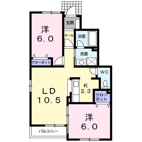 プラージュ・デ・レストⅡの物件間取画像