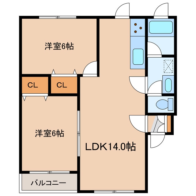 フォレストリーA館の物件間取画像