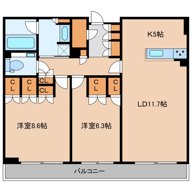 WAZAC函館･五稜郭ミヤビコートの物件間取画像