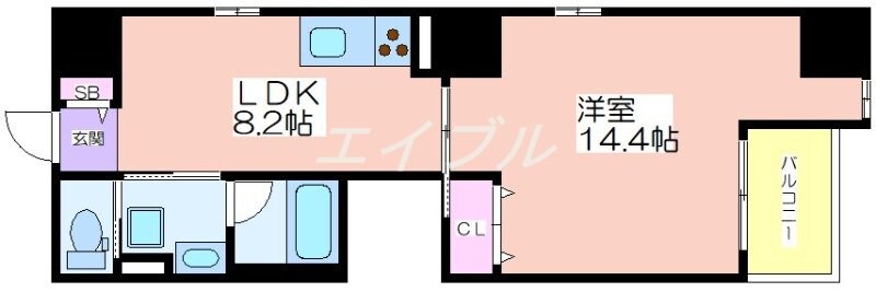 シエロ南堀江の物件間取画像