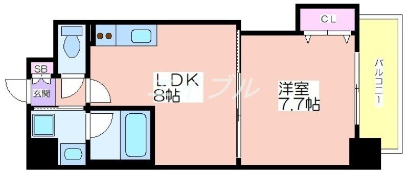 パレ阪栄橋の物件間取画像