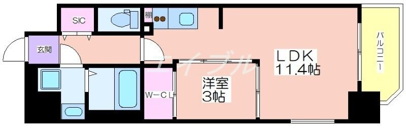 ラ・フォルム本町WESTの物件間取画像