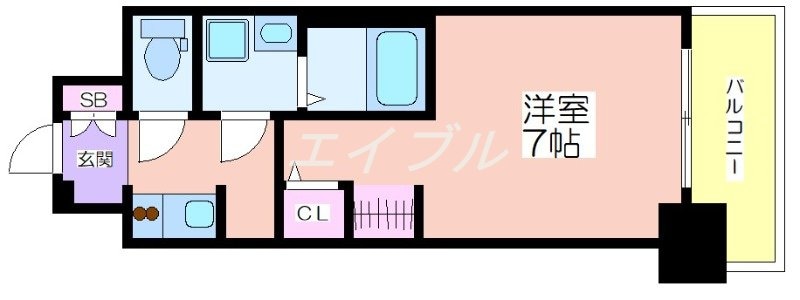 S-RESIDENCEドーム前千代崎の物件間取画像