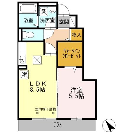 泰山木苑　A棟の物件間取画像