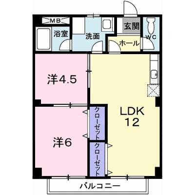 ファミールK＆Yの物件間取画像