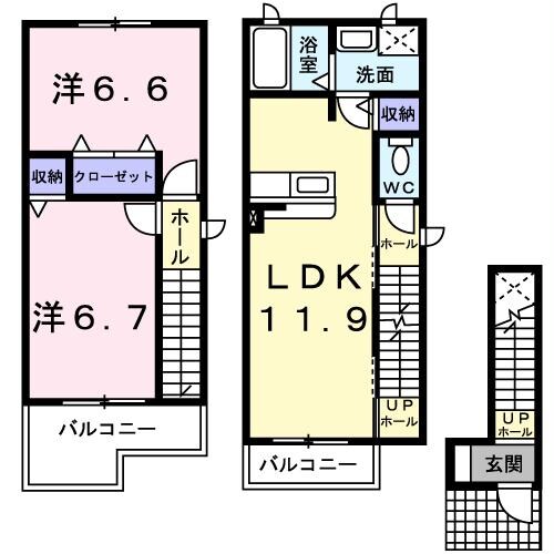 上の森ハウスの物件間取画像