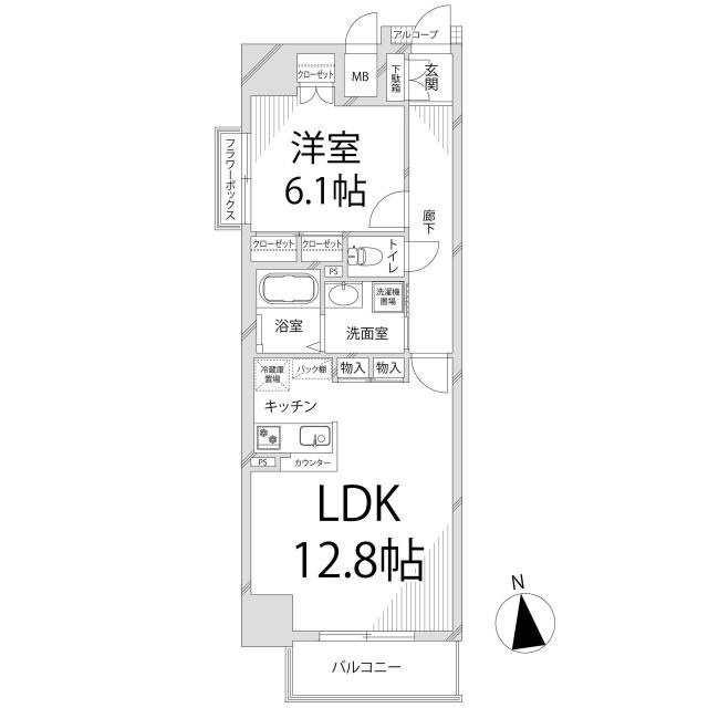 キャッスルコート博労町の物件間取画像