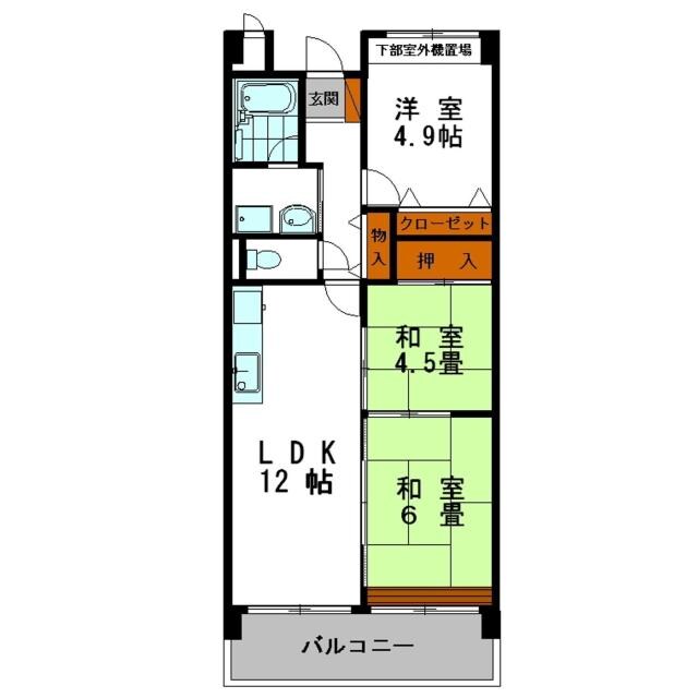 テルツォ南新在家の物件間取画像