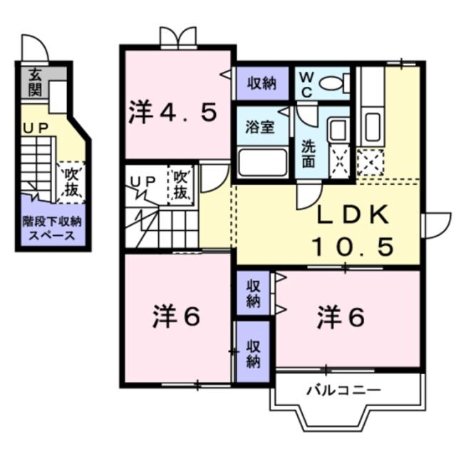 サンハウスの物件間取画像