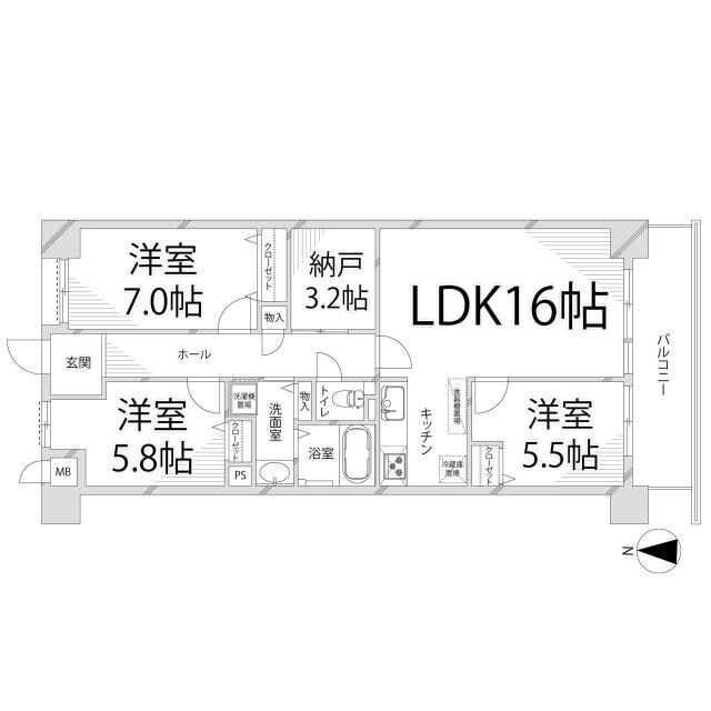 キャッスルコート田寺の物件間取画像